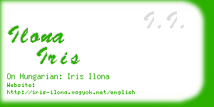 ilona iris business card